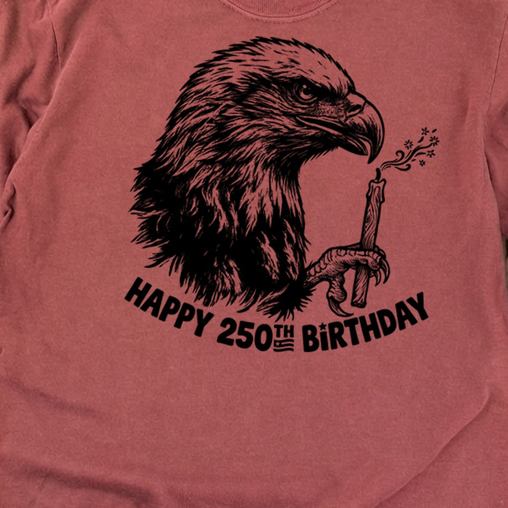 Happy 250th Birthday America Eagle Blowing Out a Candle Premium Long Sleeve