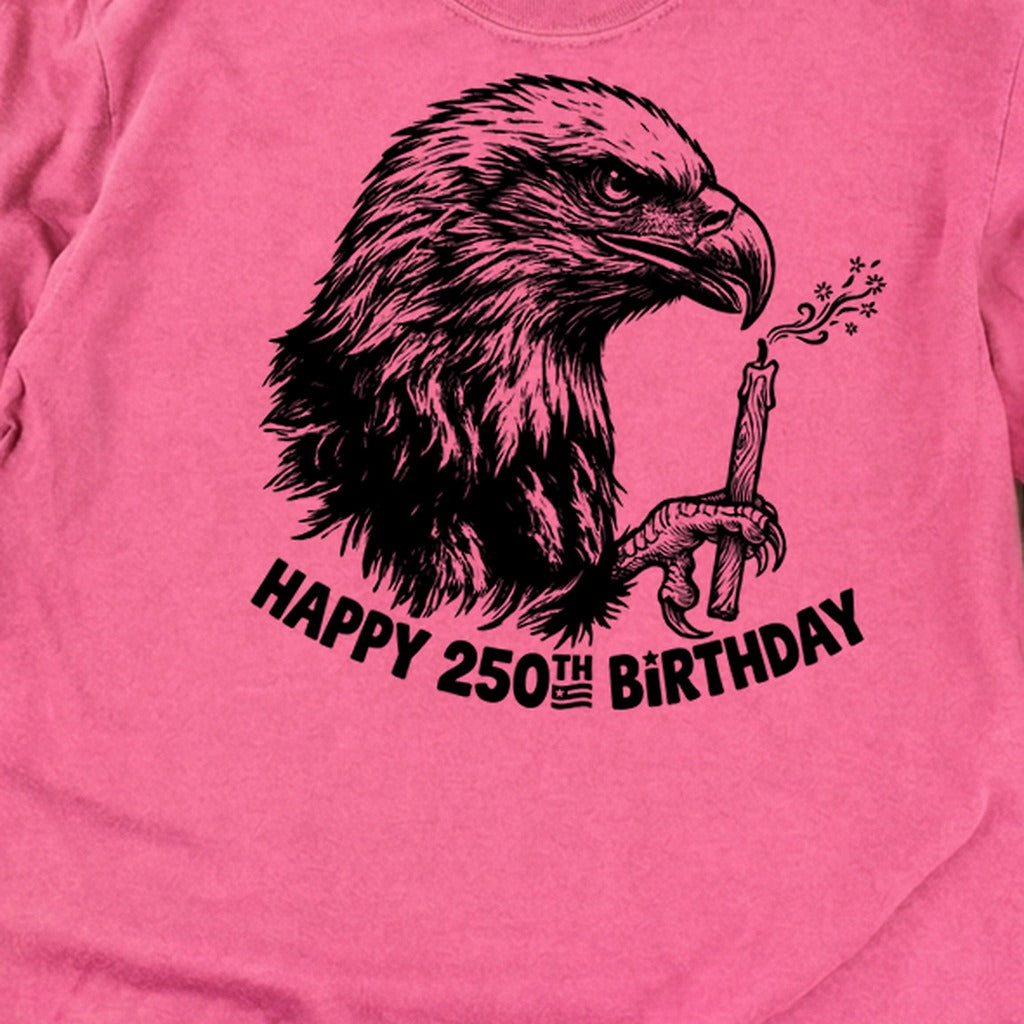 Happy 250th Birthday America Eagle Blowing Out a Candle Premium Long Sleeve