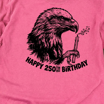 Happy 250th Birthday America Eagle Blowing Out a Candle Premium Long Sleeve