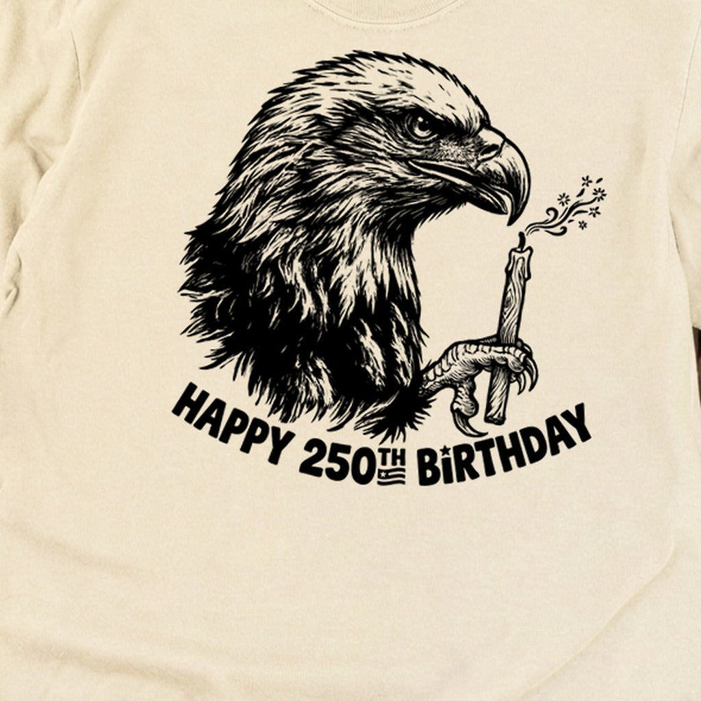 Happy 250th Birthday America Eagle Blowing Out a Candle Premium Long Sleeve