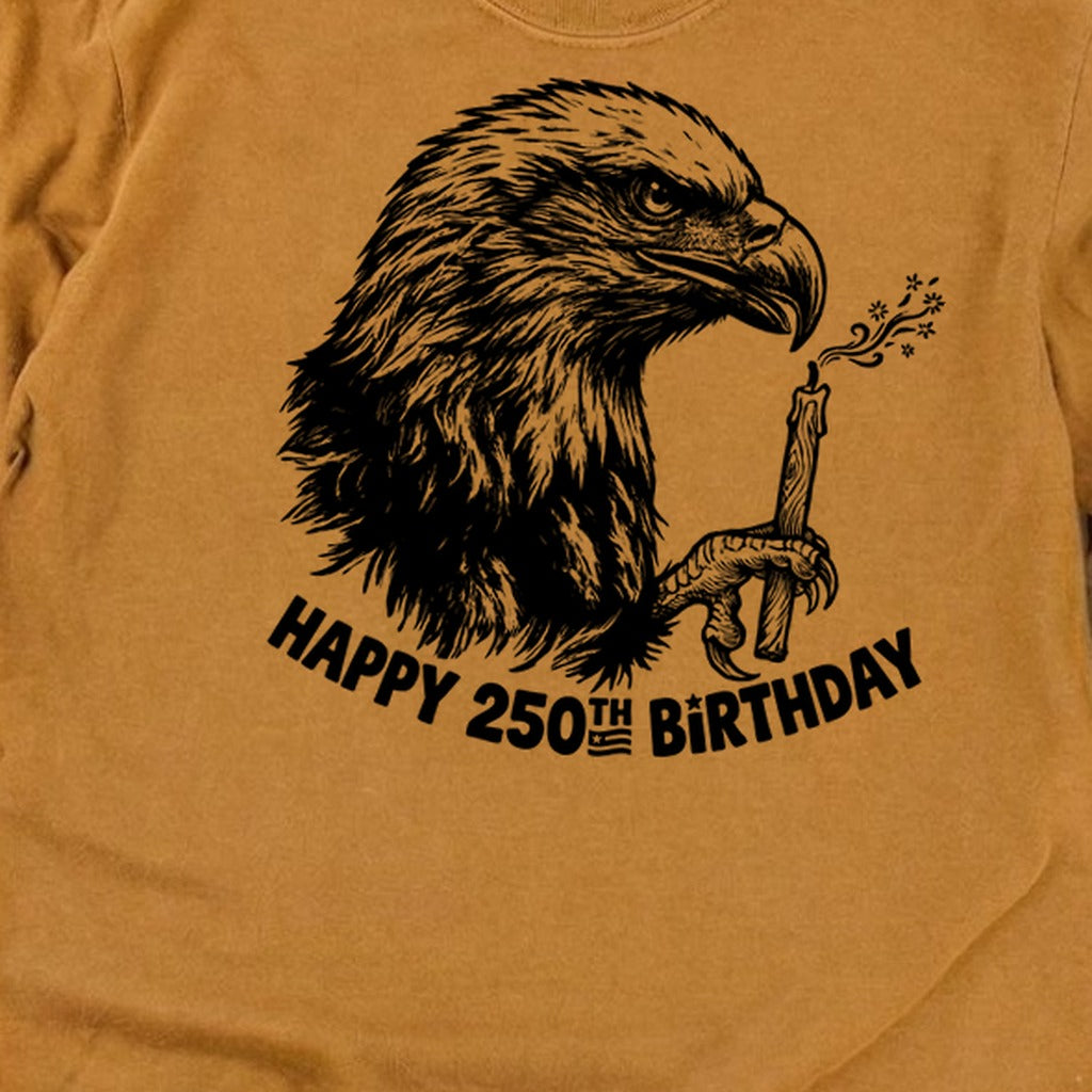 Happy 250th Birthday America Eagle Blowing Out a Candle Premium Long Sleeve