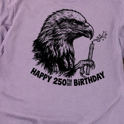 Happy 250th Birthday America Eagle Blowing Out a Candle Premium Long Sleeve
