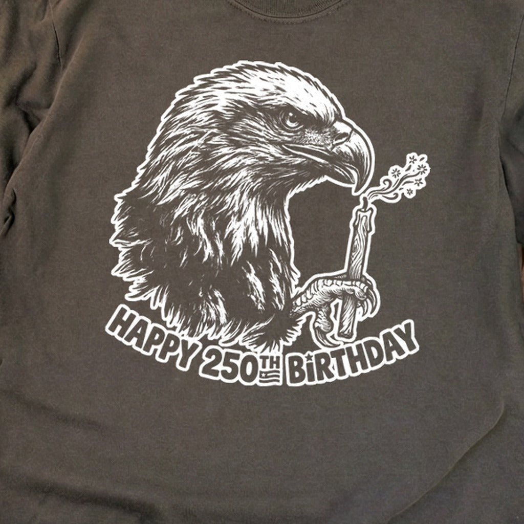 Happy 250th Birthday America Eagle Blowing Out a Candle Premium Long Sleeve