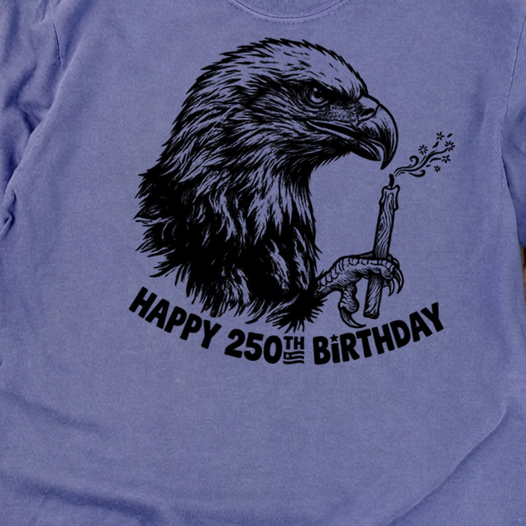 Happy 250th Birthday America Eagle Blowing Out a Candle Premium Long Sleeve