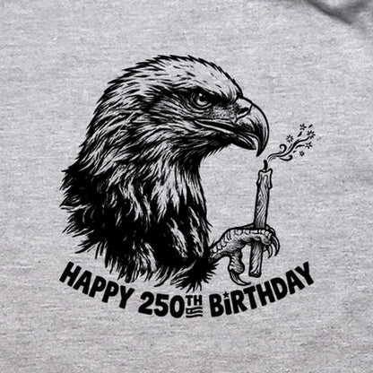 Happy 250th Birthday America Eagle Blowing Out a Candle T-Shirt