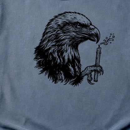 Happy Birthday America Eagle Blowing Out a Candle Cotton T-Shirt