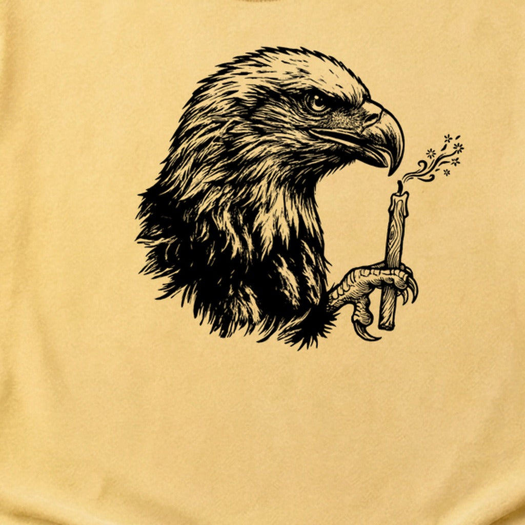 Happy Birthday America Eagle Blowing Out a Candle Cotton T-Shirt