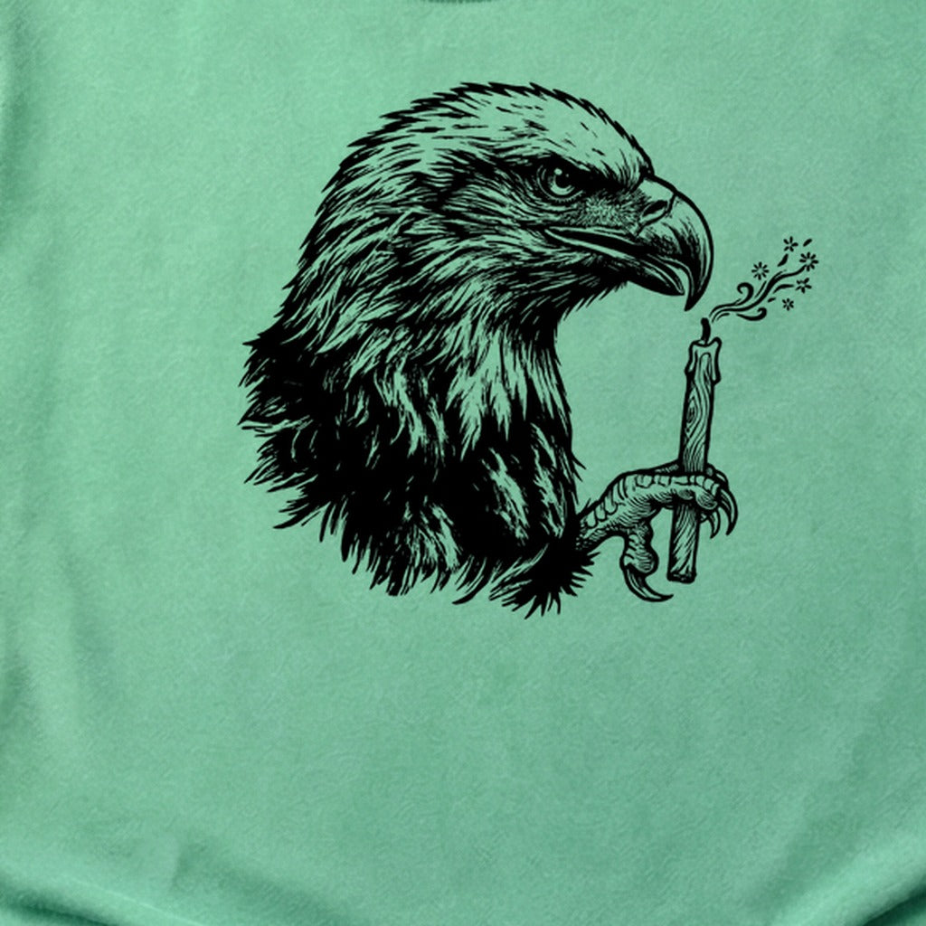 Happy Birthday America Eagle Blowing Out a Candle Cotton T-Shirt
