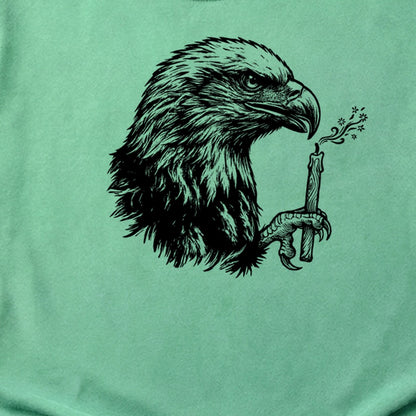 Happy Birthday America Eagle Blowing Out a Candle Cotton T-Shirt