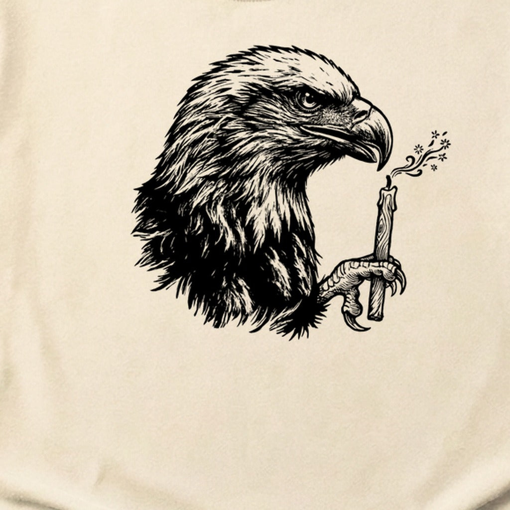 Happy Birthday America Eagle Blowing Out a Candle Cotton T-Shirt