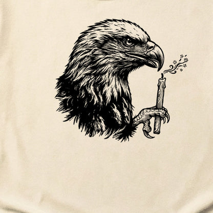 Happy Birthday America Eagle Blowing Out a Candle Cotton T-Shirt