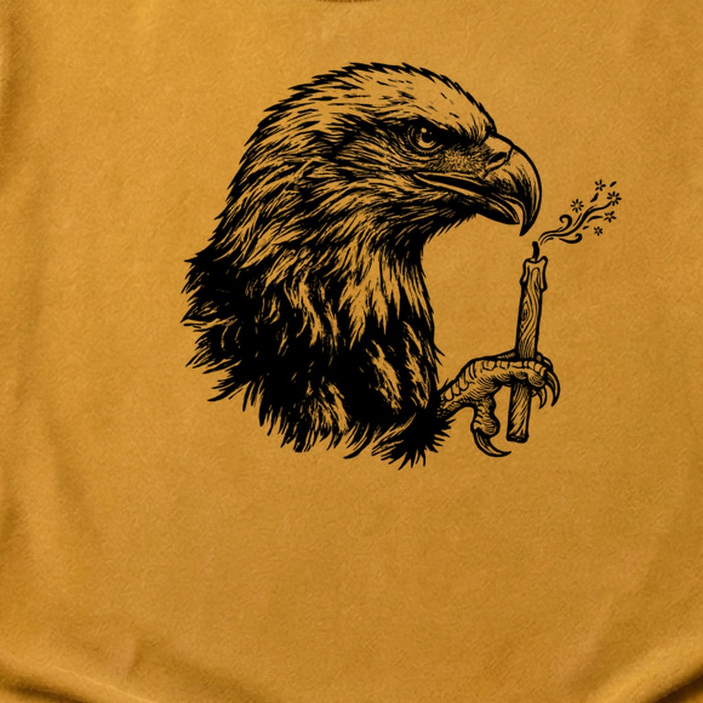 Happy Birthday America Eagle Blowing Out a Candle Cotton T-Shirt