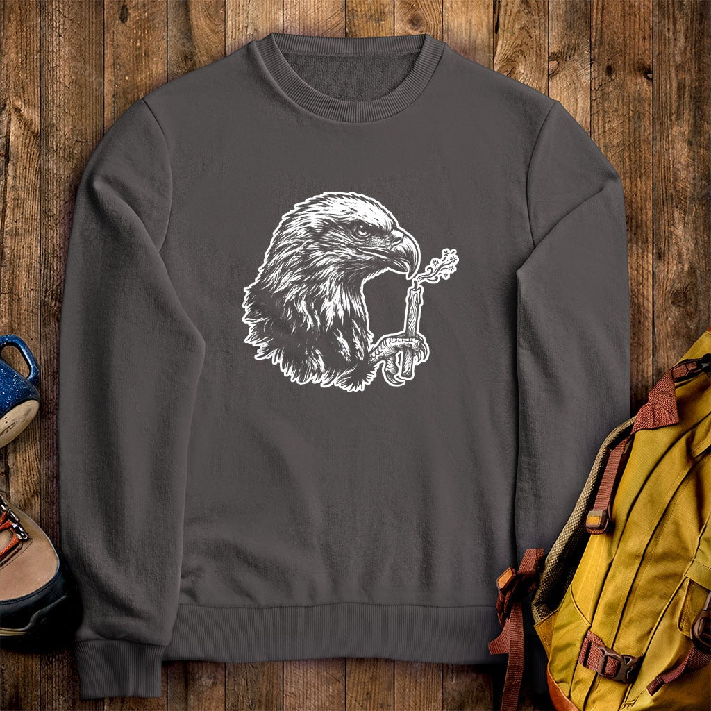Happy Birthday America Eagle Blowing Out a Candle Crewneck Sweatshirt