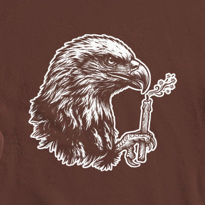 Happy Birthday America Eagle Blowing Out a Candle Crewneck Sweatshirt
