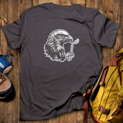 Happy Birthday America Eagle Blowing Out a Candle T-Shirt