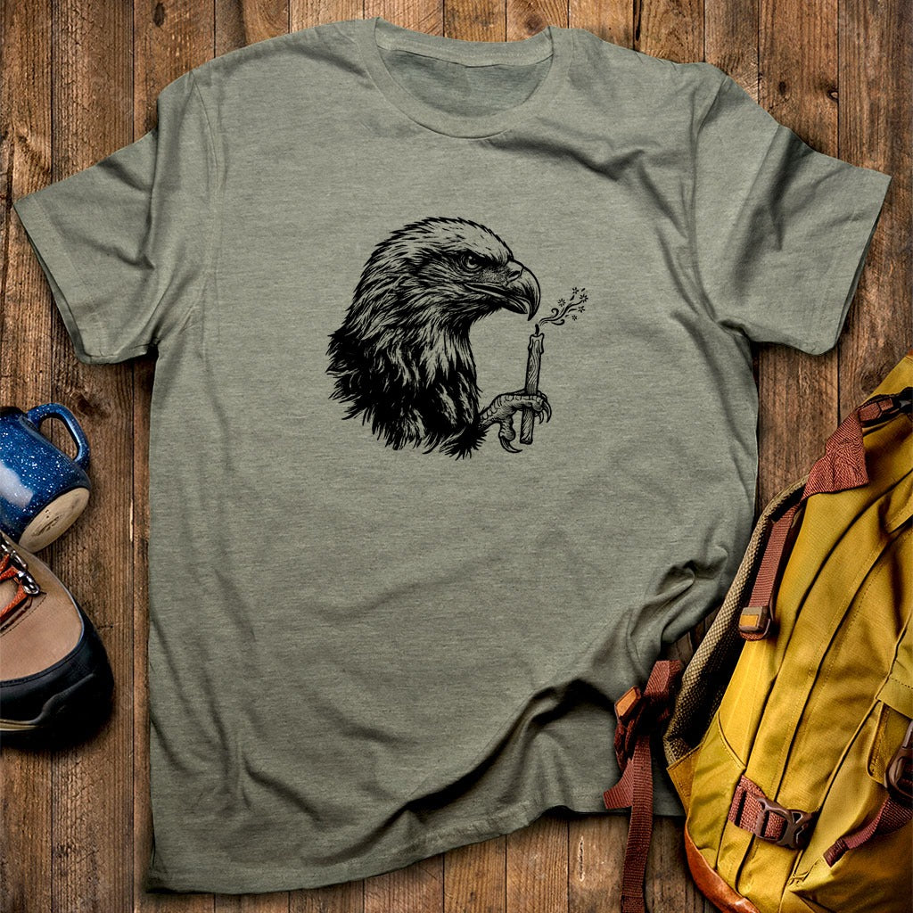 Happy Birthday America Eagle Blowing Out a Candle T-Shirt