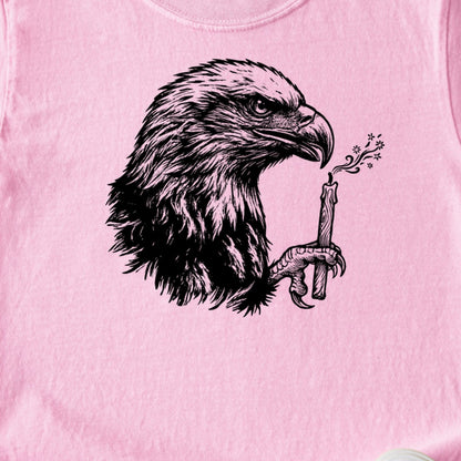 Happy Birthday America Eagle Blowing Out a Candle Kids Cotton T-Shirt