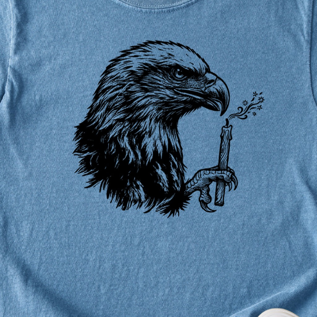 Happy Birthday America Eagle Blowing Out a Candle Kids Cotton T-Shirt