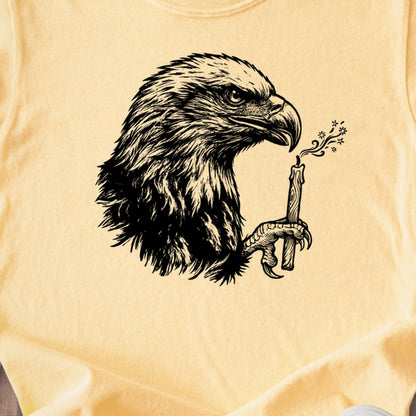 Happy Birthday America Eagle Blowing Out a Candle Kids Cotton T-Shirt