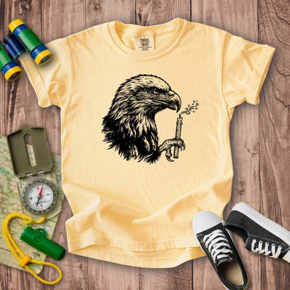 Happy Birthday America Eagle Blowing Out a Candle Kids Cotton T-Shirt