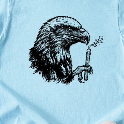 Happy Birthday America Eagle Blowing Out a Candle Kids Cotton T-Shirt