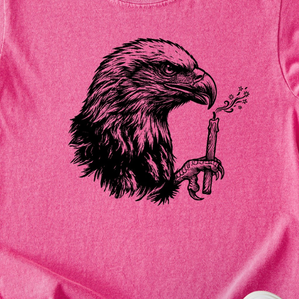 Happy Birthday America Eagle Blowing Out a Candle Kids Cotton T-Shirt