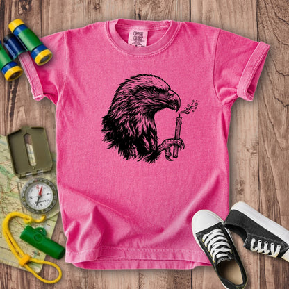 Happy Birthday America Eagle Blowing Out a Candle Kids Cotton T-Shirt