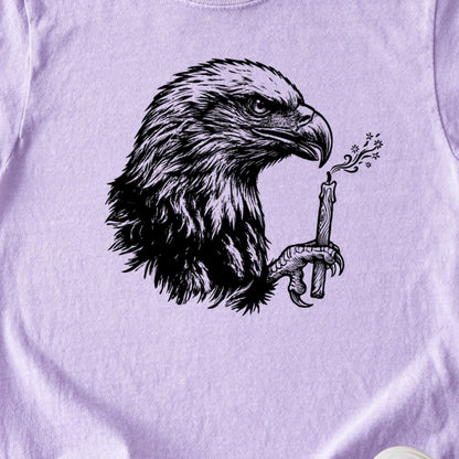 Happy Birthday America Eagle Blowing Out a Candle Kids Cotton T-Shirt