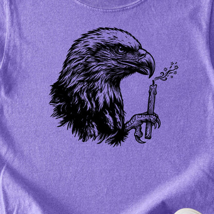 Happy Birthday America Eagle Blowing Out a Candle Kids Cotton T-Shirt