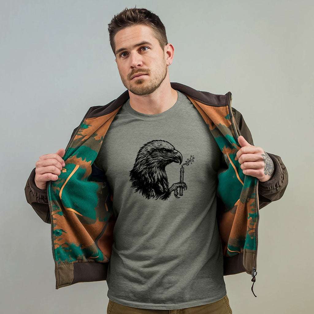 Happy Birthday America Eagle Blowing Out a Candle T-Shirt
