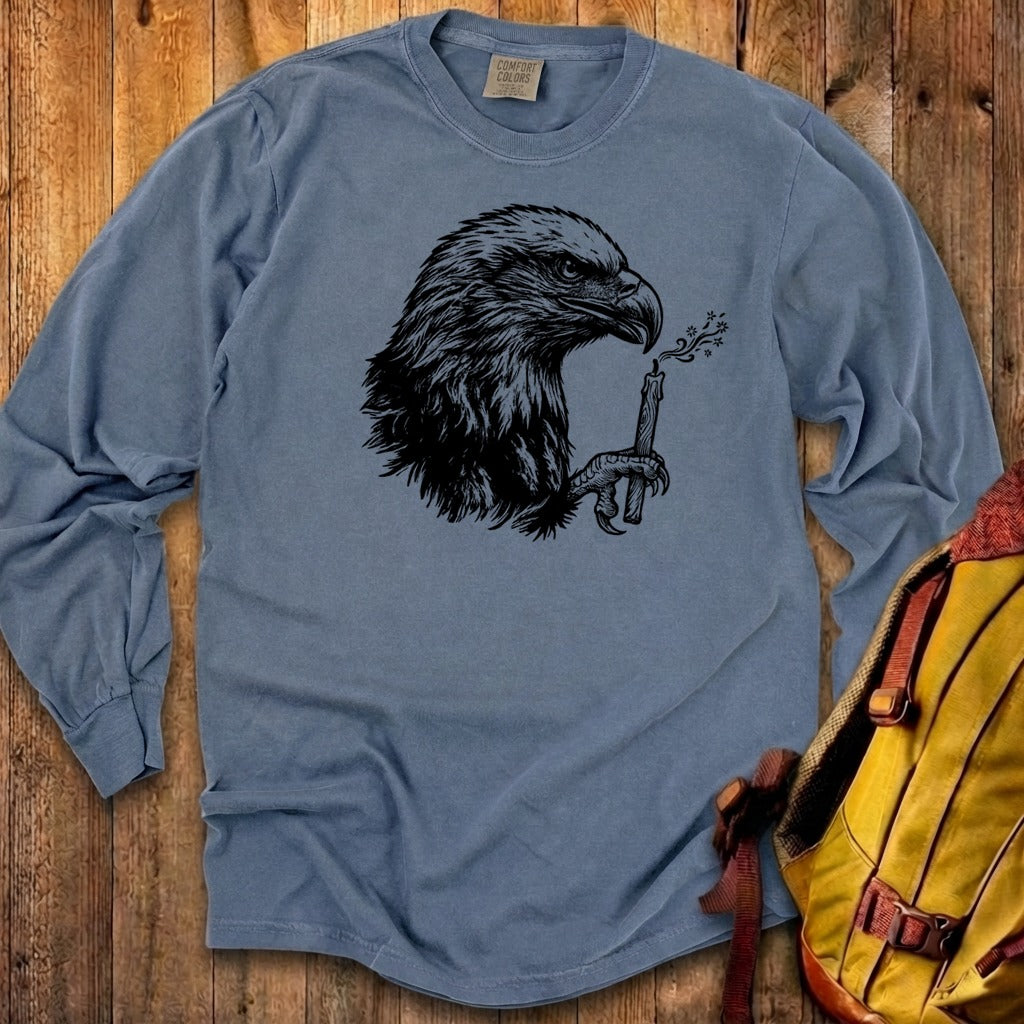 Happy Birthday America Eagle Blowing Out a Candle Premium Long Sleeve