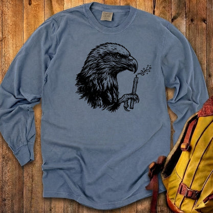 Happy Birthday America Eagle Blowing Out a Candle Premium Long Sleeve