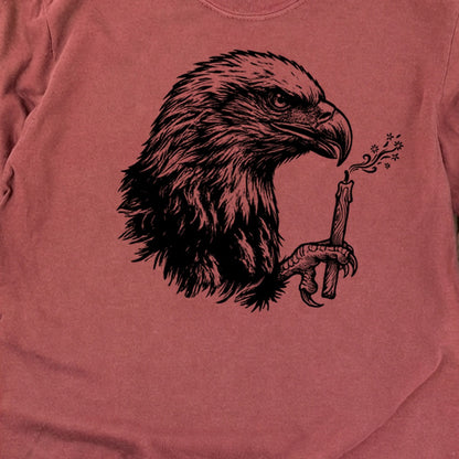 Happy Birthday America Eagle Blowing Out a Candle Premium Long Sleeve