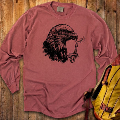 Happy Birthday America Eagle Blowing Out a Candle Premium Long Sleeve