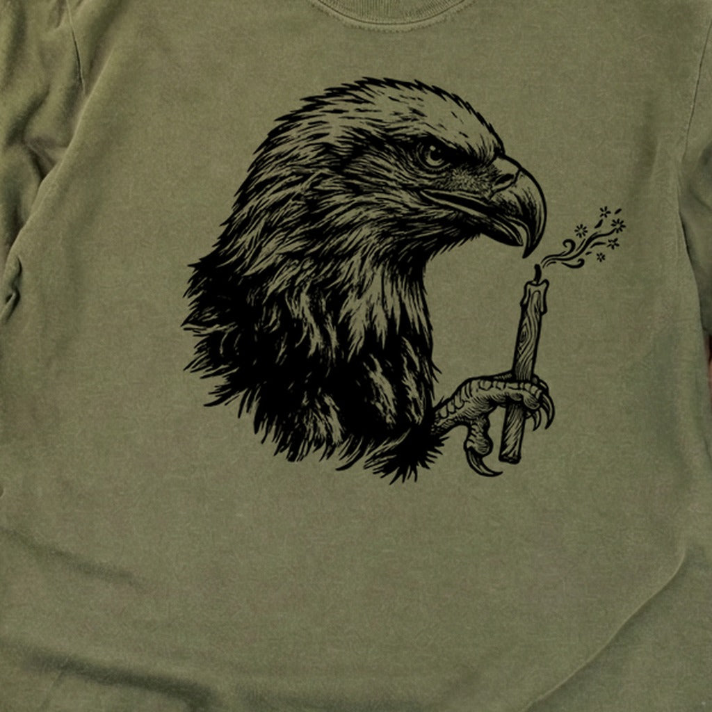 Happy Birthday America Eagle Blowing Out a Candle Premium Long Sleeve