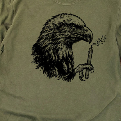 Happy Birthday America Eagle Blowing Out a Candle Premium Long Sleeve