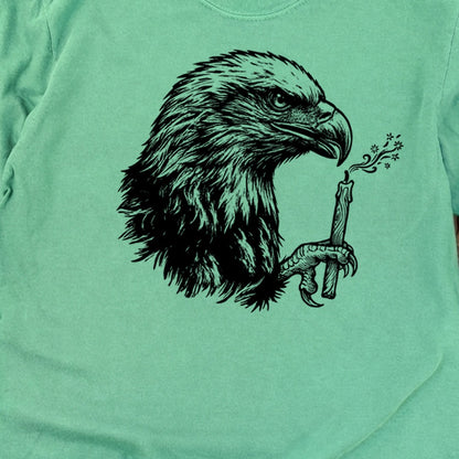 Happy Birthday America Eagle Blowing Out a Candle Premium Long Sleeve