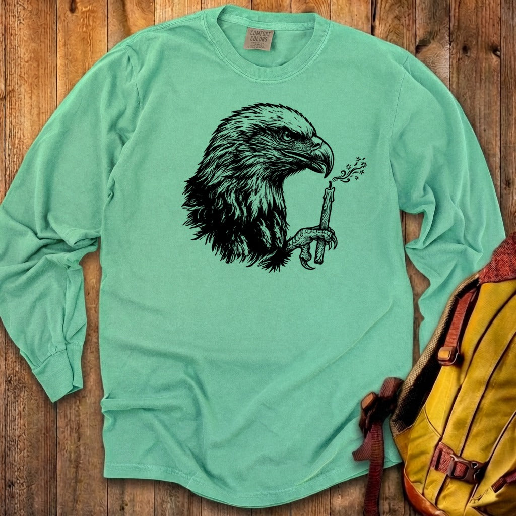 Happy Birthday America Eagle Blowing Out a Candle Premium Long Sleeve