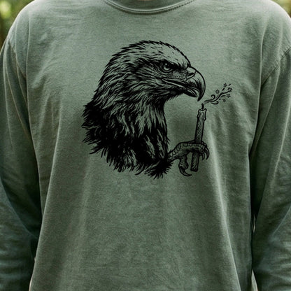 Happy Birthday America Eagle Blowing Out a Candle Premium Long Sleeve