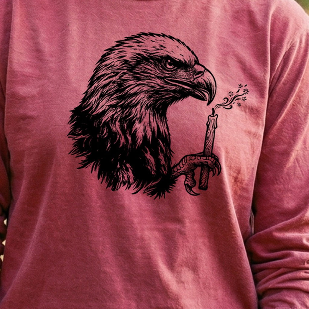 Happy Birthday America Eagle Blowing Out a Candle Premium Long Sleeve