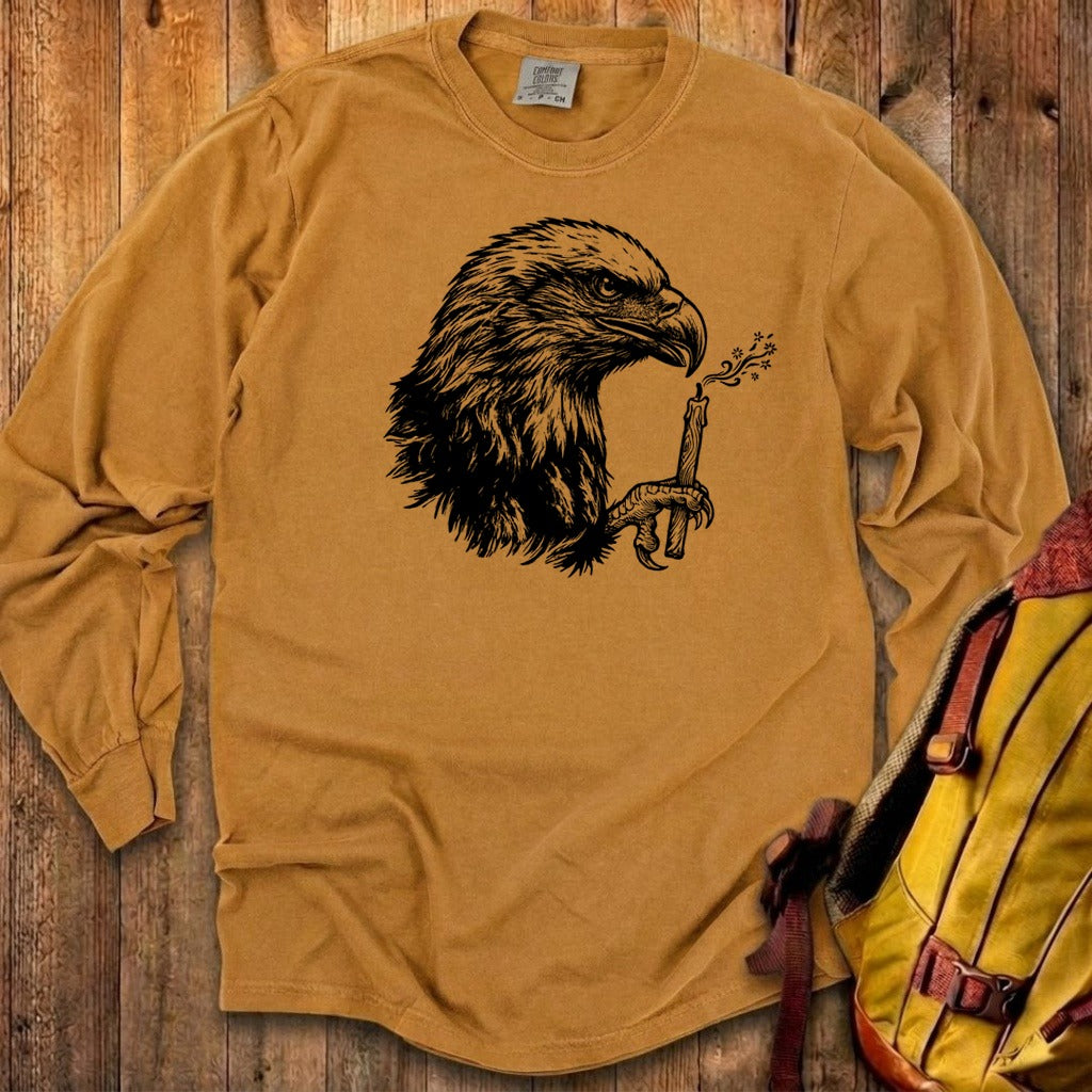 Happy Birthday America Eagle Blowing Out a Candle Premium Long Sleeve