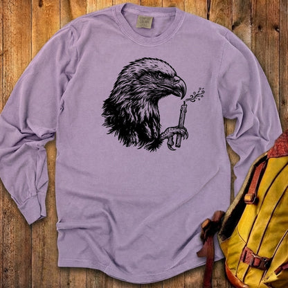 Happy Birthday America Eagle Blowing Out a Candle Premium Long Sleeve