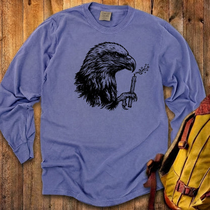 Happy Birthday America Eagle Blowing Out a Candle Premium Long Sleeve
