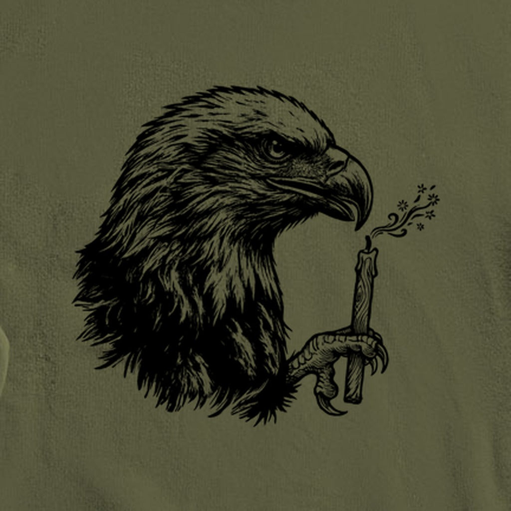 Happy Birthday America Eagle Blowing Out a Candle Crewneck Sweatshirt