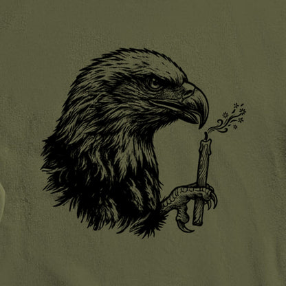 Happy Birthday America Eagle Blowing Out a Candle Crewneck Sweatshirt
