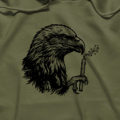 Happy Birthday America Eagle Blowing Out a Candle Hoodie