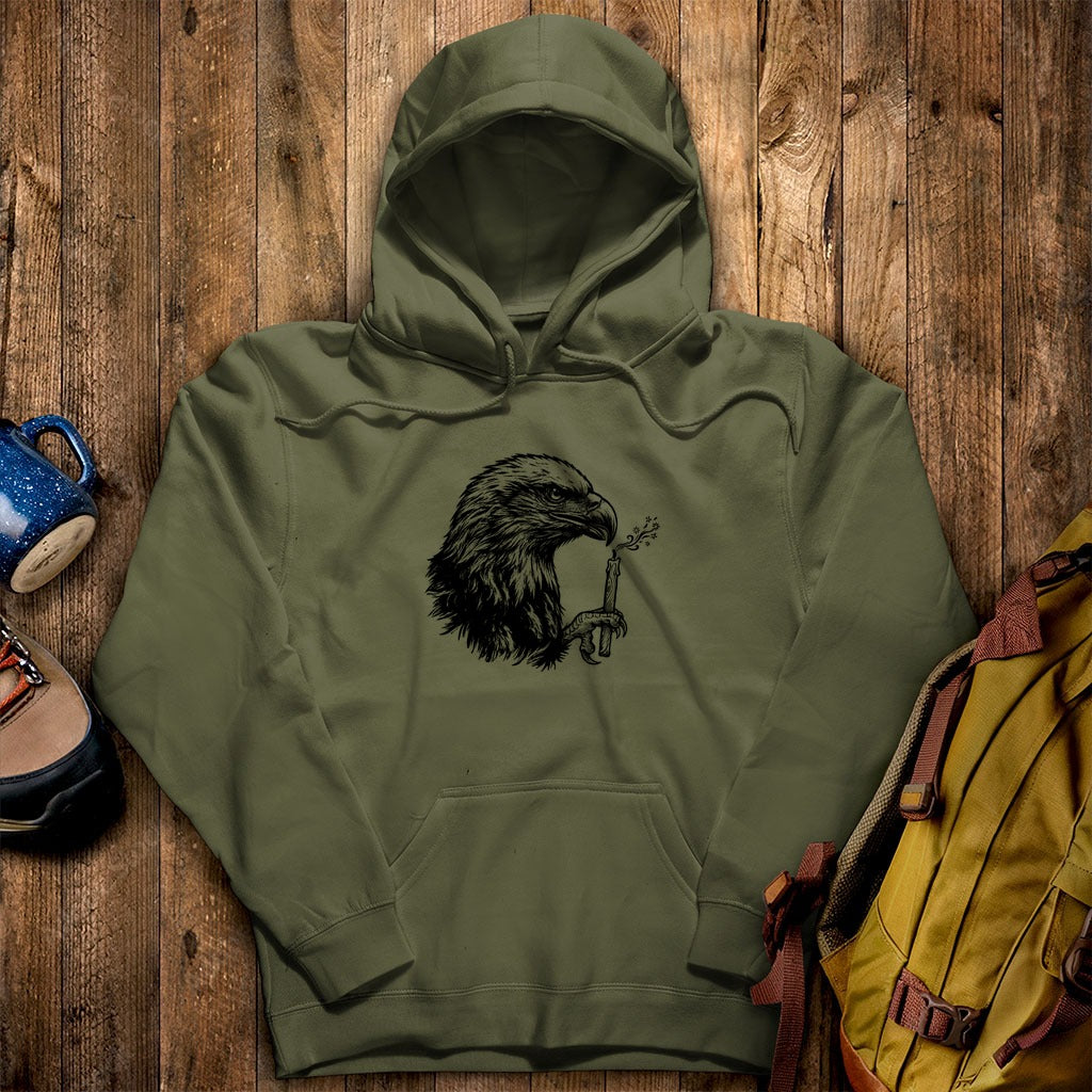 Happy Birthday America Eagle Blowing Out a Candle Hoodie