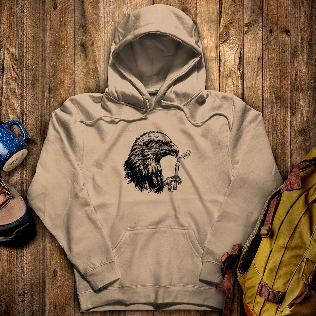 Happy Birthday America Eagle Blowing Out a Candle Hoodie