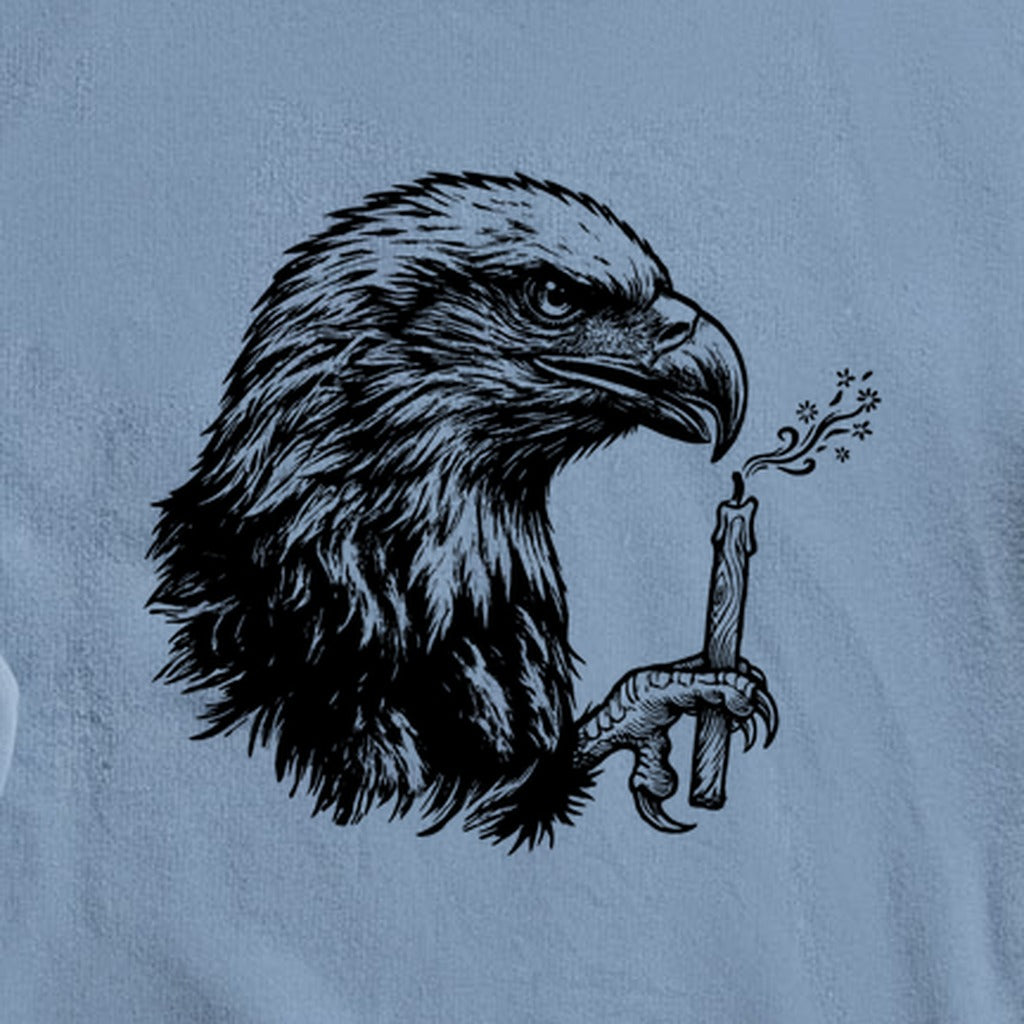 Happy Birthday America Eagle Blowing Out a Candle Crewneck Sweatshirt