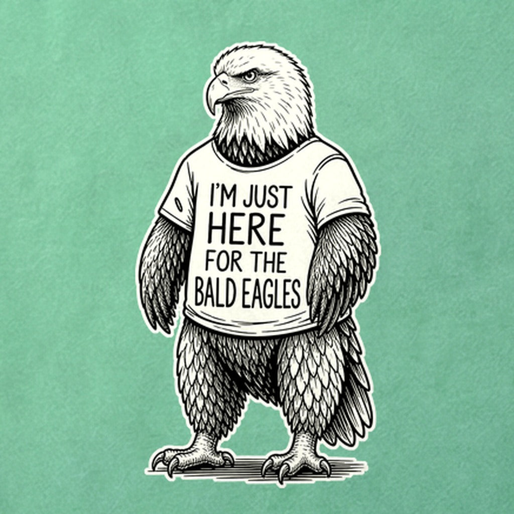 I'm Just Here for the Eagles Cotton T-Shirt